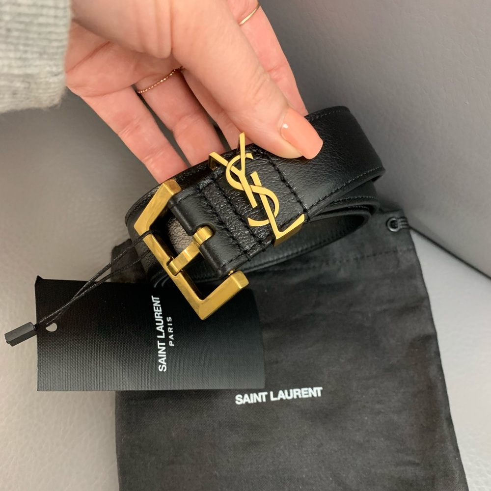 ysl monogram belt